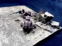 1/35 Scale Military Diorama Base Terrain Display Model Soldiers Figures Diecast