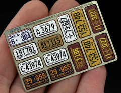 Quinta Studio 1/24 1/25 Metal License Plates OK AZ NM TX Southwest 1940-1950