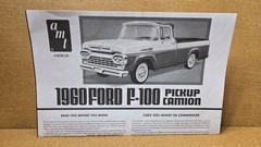 1960 Ford F-100 Pickup DECALS & INSTRUCTIONS 1:25 Scale AMT NEW Model Kit PARTS