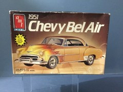 Pair of AMT ’51 Chevys. 1 Convert. Factory sealed 1 Sedan open box 608,6607
