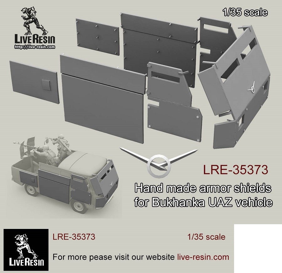 Live Resin 1/35 UAZ-452 Bukhanka Handmade Armor for Zvezda kits