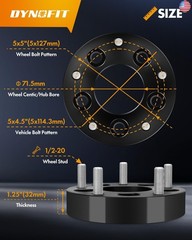 5×4.5 to 5×5 Wheel Adapters 4PCS for Je-ep Jk Wk Wj Xk Wheels on Tj Yj Kk Xj Mj