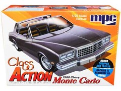 Skill 2 Model Kit 1980 Chevrolet Monte Carlo “Class Action” with Motorcycle and