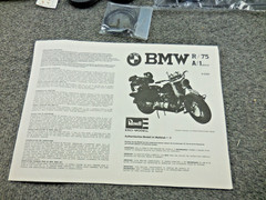 Vintage 1:9 Revell ESCI BMW R 75 Solo Motorcycle Model Kit Toy Unbuilt H-2204