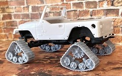 1/24 Scale: Smaller Resin Tank Track wheels For Model Car, Jeep,Midsize Truck