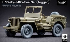 ScaleX WW-35001S 1/35 U.S WiLLYSMB Sagged wheel set for Universal