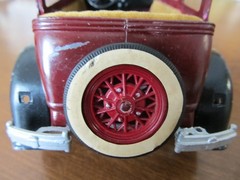 Vintage Hubley Toys Metal Built Model A Ford Victoria for Parts or Repairs