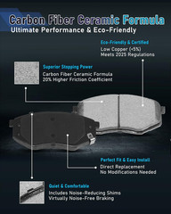 G-Coated Front Vented Brake Pads and Rotors Kit Compatible with 1999-2006 Chevy