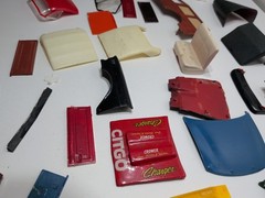✨VINTAGE✨ Model Kit Junkyard Graveyard Car Parts LOT Of Car Hoods Hard Tops Door