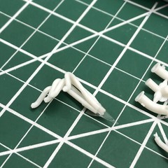 Gasser Drag Race SB Chevy Fenderwell Headers W Turn Backs 1:25 LBR Model Parts
