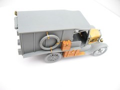Photo-etched detailing set for scale model Ford-T 1917 Ambulance ICM 35661, 1/35