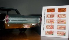 1960 – 1964 NEW MEXICO miniature LICENSE PLATES for 1/25 scale MODEL CARS—READ