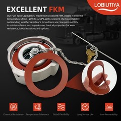 Lobiutiya 2 Pack 3 Female 1/4 Turn Locking Fuel Tank Cap Compatible