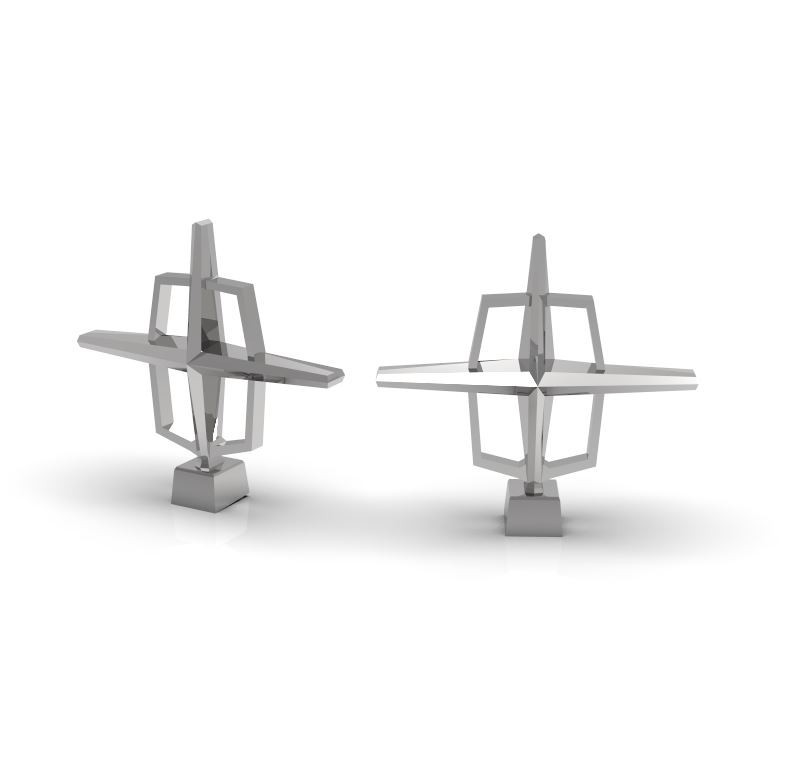 1:25 Lincoln Continental Hood Ornament 61-64. Set of two.