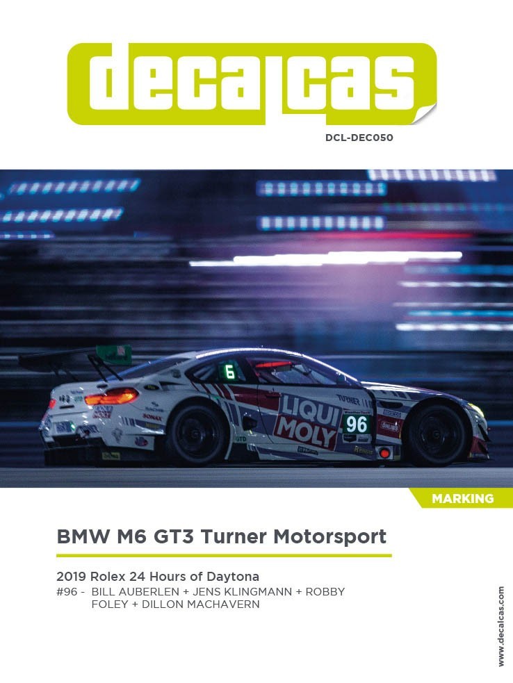 Decalcas 1:24 Scale Decal BMW M6 GT3 Turner M.Sport Daytona 2019 # DCL-DEC0050