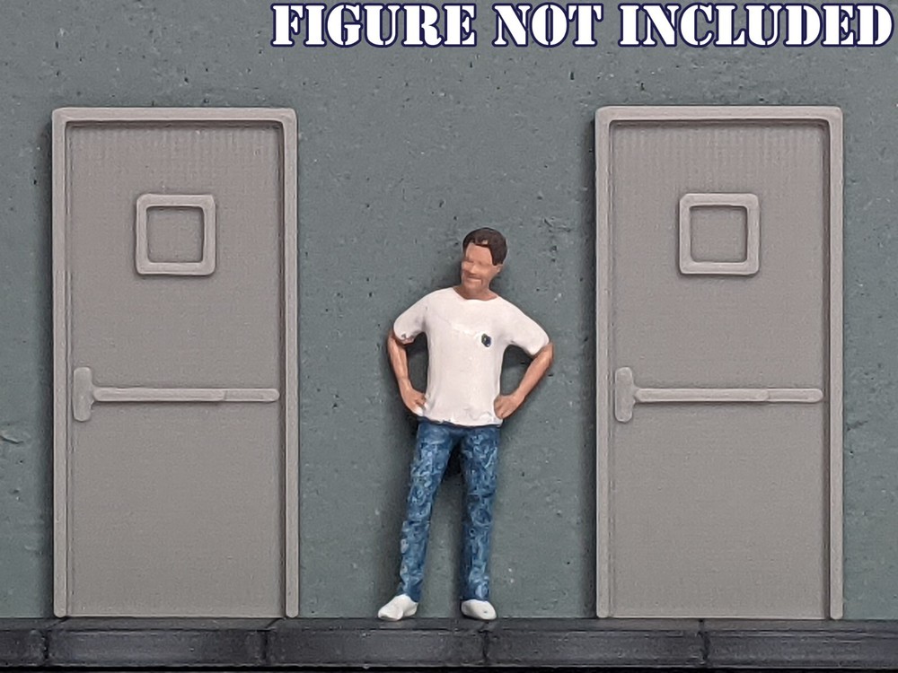 1/64 Scale Workshop/Commercial Door – For car garage/workshop diorama (set of 6)