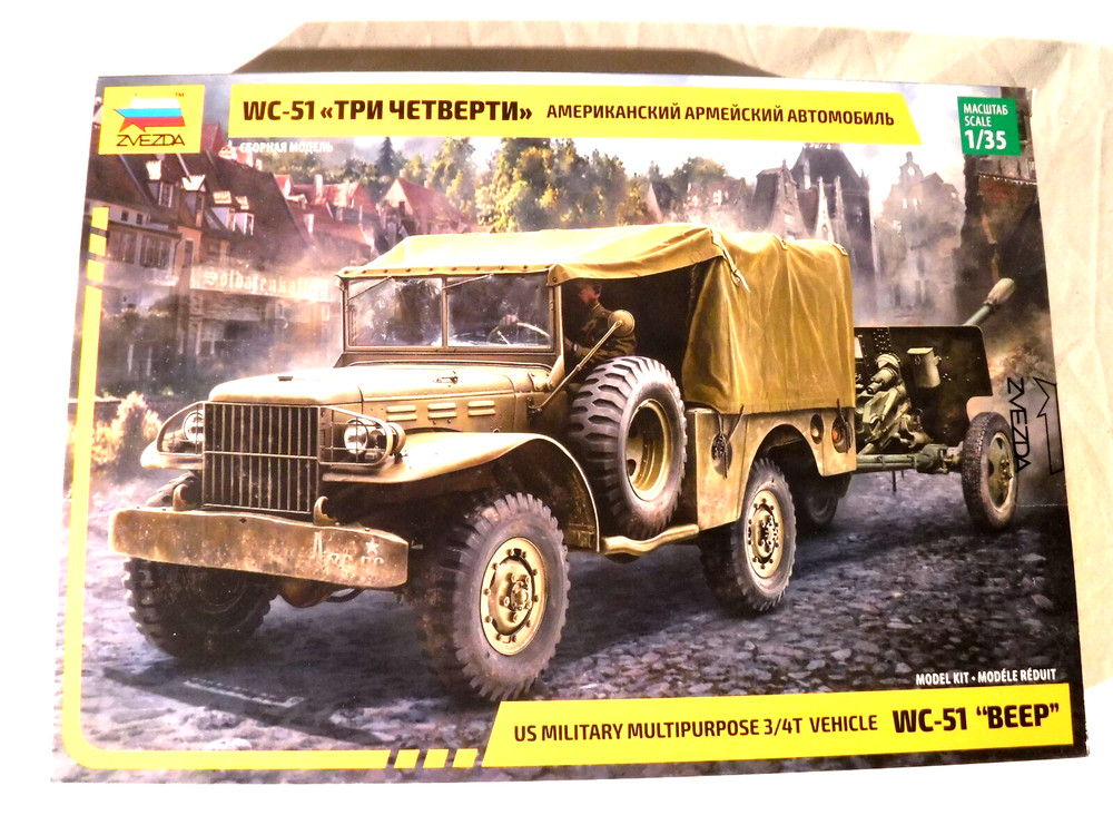 1/35 Zvezda US Military Multipurpose 3/4 Ton Vehicle WC 51 Beep # 3656