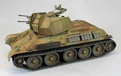 1/72 WWII T-34 with ZSU Flak 38 Military Wheels7213 Models kits