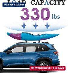 FelicValo 53″ All-Metal 330 lbs Roof Rack Cross Bars with T-Slot, Universal Fit