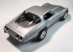 MPC 1978 Chevy Corvette Two Tone Silver & Gray 1/25 Plastic Dealer Promo Model