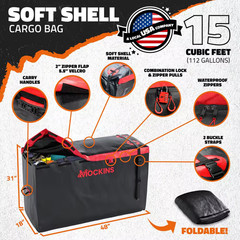 15 Cu. Ft. Waterproof Cargo Carrier Bag 48 In. X 31 In. X 18 In. Hitch Cargo Bag