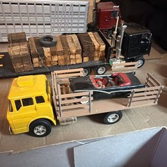 Mack Peterbilt 359 Kenworth GMC Custom Tractor Trailer Large Lot 1:25 Forklift