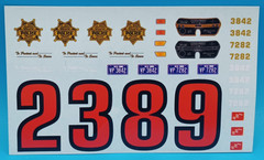 AMT | No. 1172M/12 | 1:25 James Bond 1970 Ford Galaxie Police Car Decals