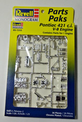 Vintage Revell Monogram Parts Paks Accessories Pontiac 421 V-8 Engine 85-7253