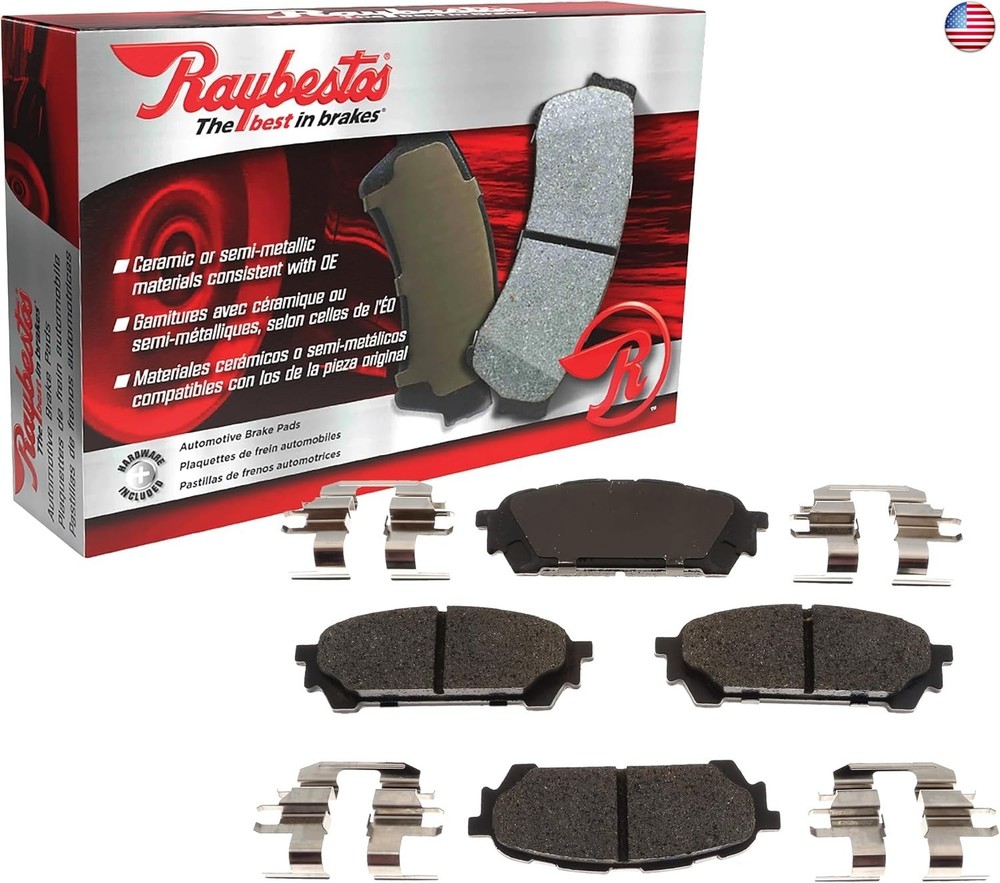Raybestos R-Line Automotive Replacement Front Brake Pad Set for Select Acura,