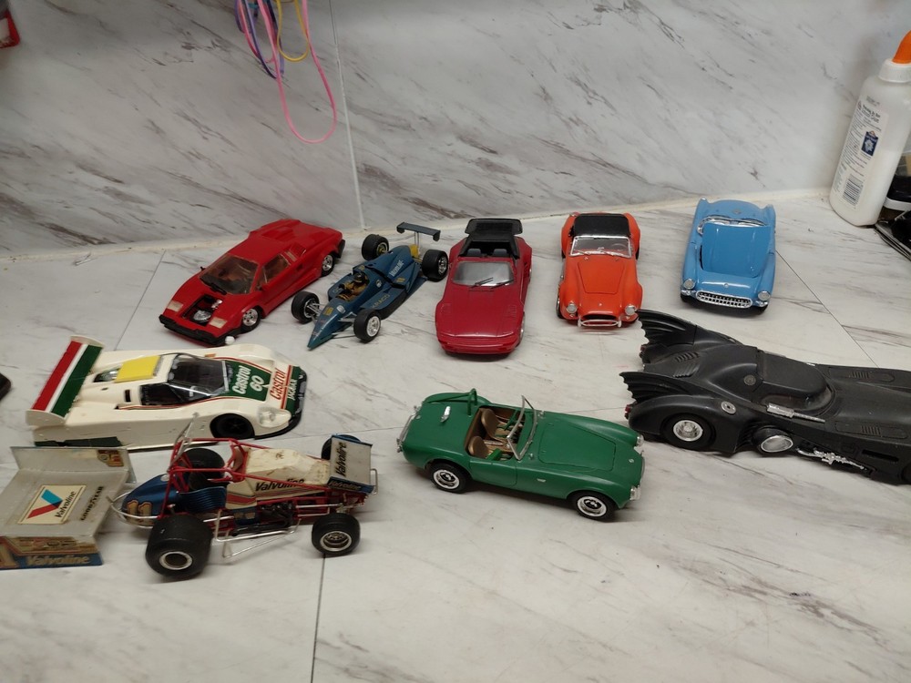 Model Junkyard/parts Plastic , Nice Custom Race Car Lot Of 9 Mixed ,check Pics