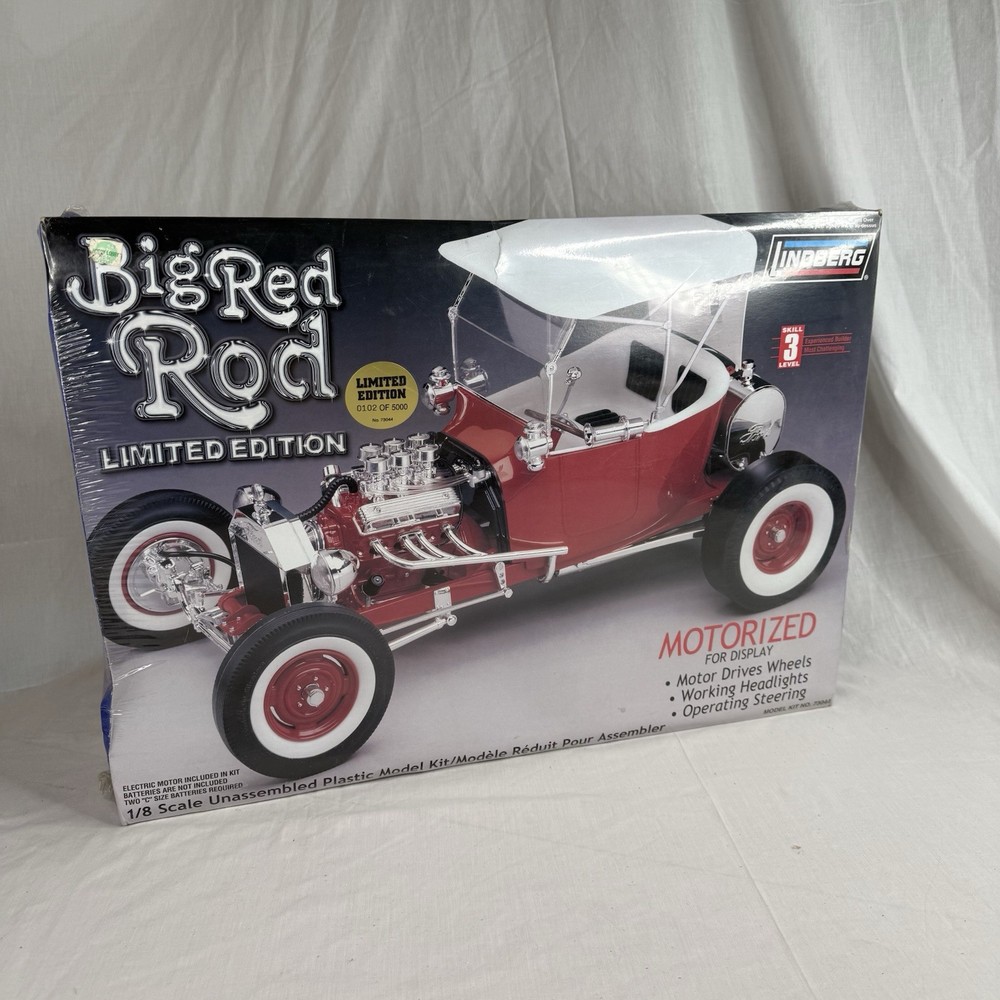 Lindberg Big Red Rod T Bucket 1/8 Scale Model Kit #73044 NEW/Sealed 1999