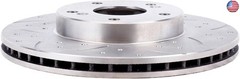 UNITHUB Front Drilled and Slotted Brake Pads and Rotors Kit Ceramic Automotive