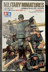 Tamiya Military Miniatures German Artillery Troops Kit Number 3531 Still Sealed
