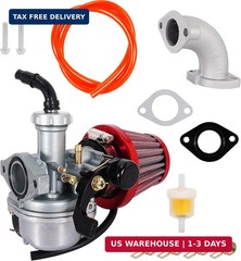 RUTU PZ22 Carburetor 22mm Carb with 38mm Air Filter Cleaner Intake Pipe Kit for