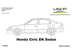 USCP 24T020 1/24 Honda Civic EK Sedan Resin kit Upgrade accessories