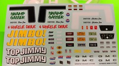 1972 GMC Jimmy Blazer 4×4 1/25 AMT Decal Sheet Gaugue Cluster Emblem Plates