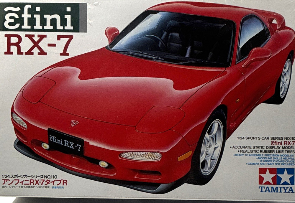 Tamiya Efini Mazda RX-7 1:24 Plastic Model Kit Unassembled Not Painted