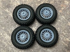 1/24 Scale: 18-Inch “Off-Road Western Cyclone” Wheels W/ Mud Tires;Jeep, Resin