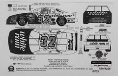 NASCAR DECAL #32 WHITE RAIN 1997 BGN FORD THUNDERBIRD DALE JARRETT SLIXX 1/24