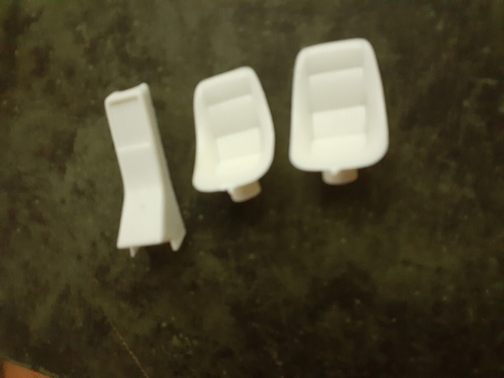 BUCKET SEATS & Console from AMT Custom 1949 Merc 1/25 Model Car Parts