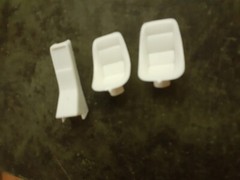BUCKET SEATS & Console from AMT Custom 1949 Merc 1/25 Model Car Parts