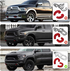 Front Tow Hooks Covers Hitch Cover Customized Car Tow Hooks Compatible with RAM