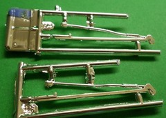 2x Chrome Wheelie Bars Pro Mod Street Drag Car 1/25 AMT 66 1966 Chevy Nova SS