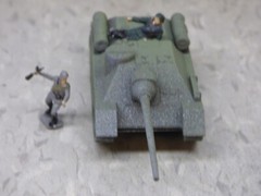 MIR / Roco Minitank Compatible WWII Russian SU-100 & Airfix Soldiers Lot#7400B©