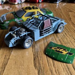 Built Model Car, 1990 Monogram Stock Car STARTED, INCOMPLETE, MODIFIED For Parts