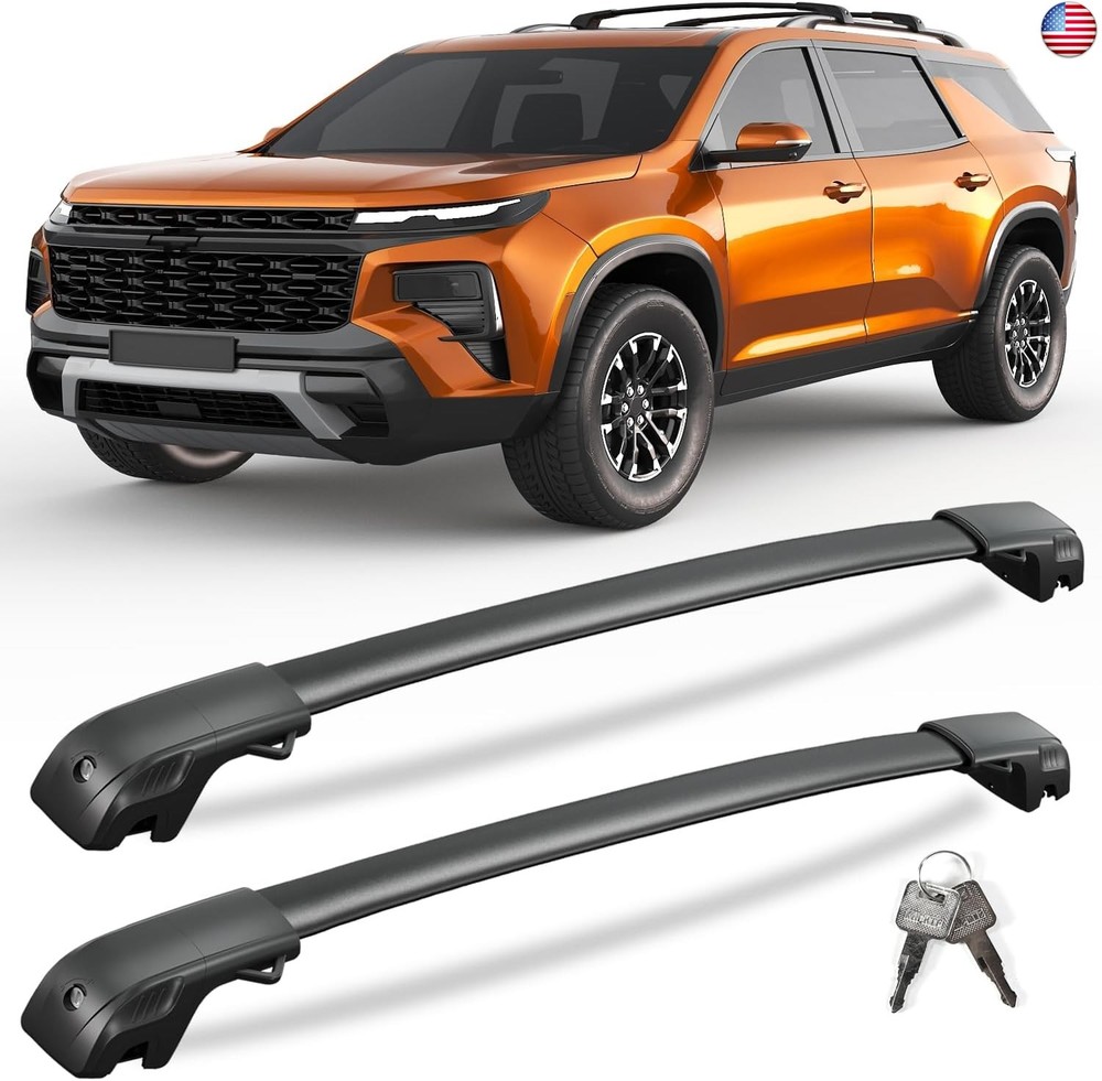 KINGGERI 300lbs Lockable Roof Rack Cross Bars Compatible with Chevy Chevrolet