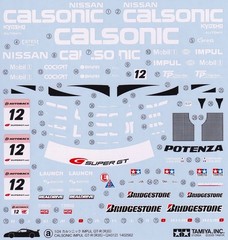 Tamiya’s Decals for 1/24 CALSONIC SKYLINE GT-R R35.Item24312 from Japan