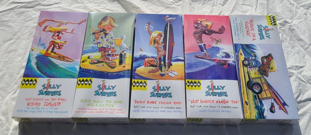 Hawk Silly Surfers Model Kits Complete Set Lot of 5 2003 New Factory Sealed