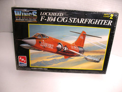 AMT ERTL MODEL KIT 1/72 SCALE LOCKHEED F-104 C/G STARFIGHTER AIRPLANE 8759