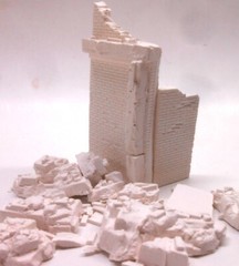 1/35 Diorama Ruins Walls Rubble Piles Debris Demolition Concrete Brick Details